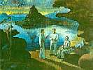 Картина <Основатели казахской литературы - Джансугуров, Майлин, Сейфуллин>